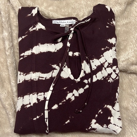 YOUNG FABULOUS & BROKE  Brown and White Tie Dye Set - Picture 5 of 11